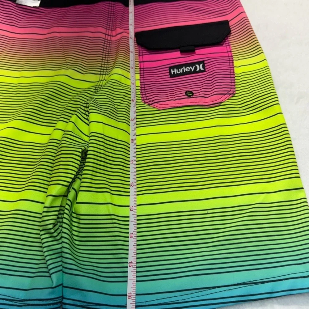 NWT Hurley Boys Board Swim Shorts - Pink, Yellow, Blue